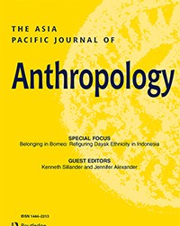 บทความเกี่ยวกับอาเซียนจาก The Asia Pacific Journal of Anthropology (2011-2016)